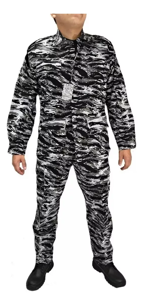 Uniforme Camuflaje Camisola Y Pantal&oacute;n Tactico Tigre Blanco