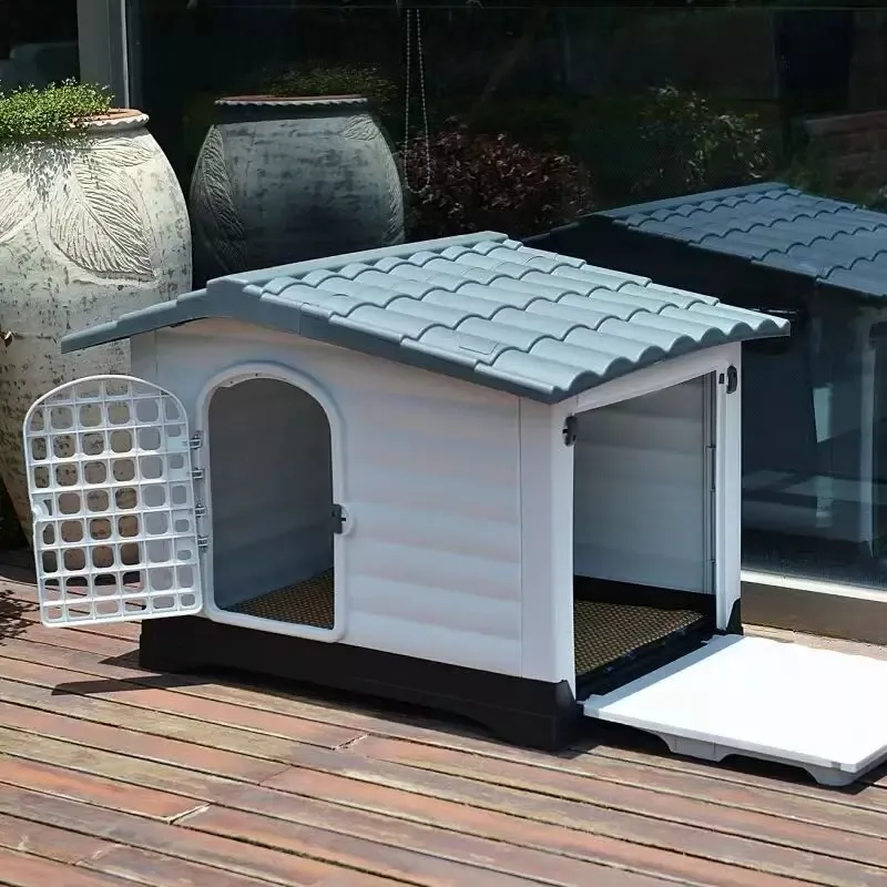 Casa Para Perro Grande Con Puerta Y Doble Acceso Ventilada