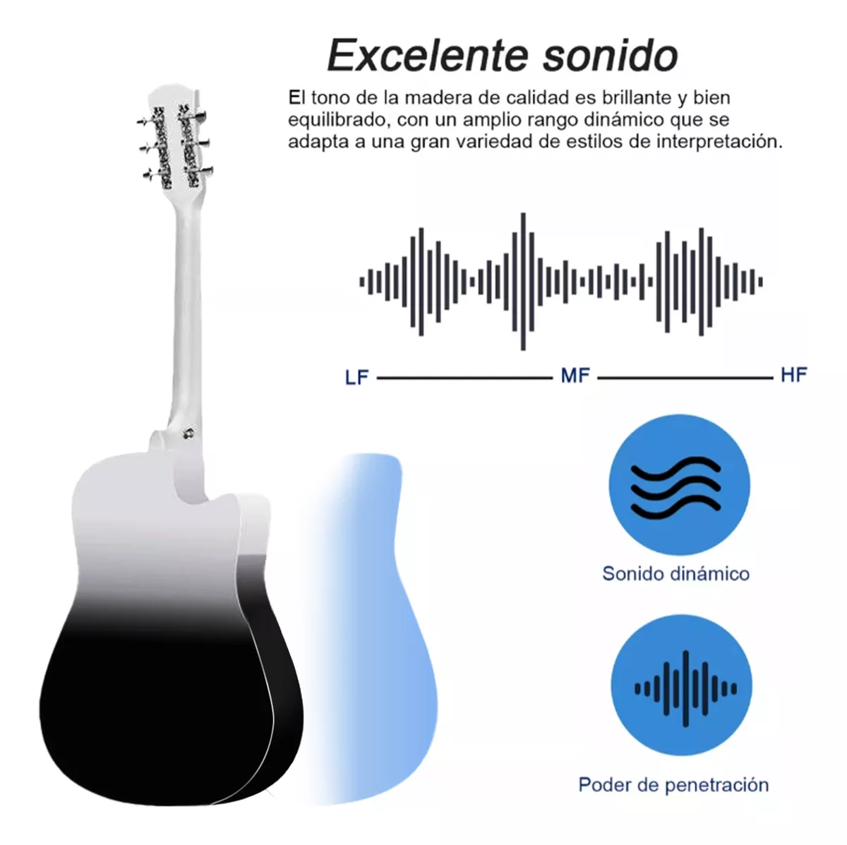Guitarra Acústica Clásica Para Principiantes 38in