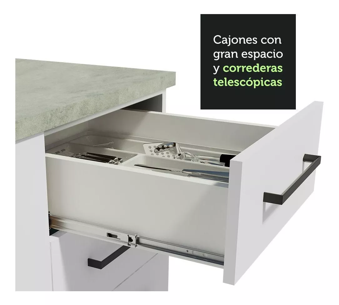 Mueble De Cocina Integral Esquinero 399cm Agata Madesa 02 B