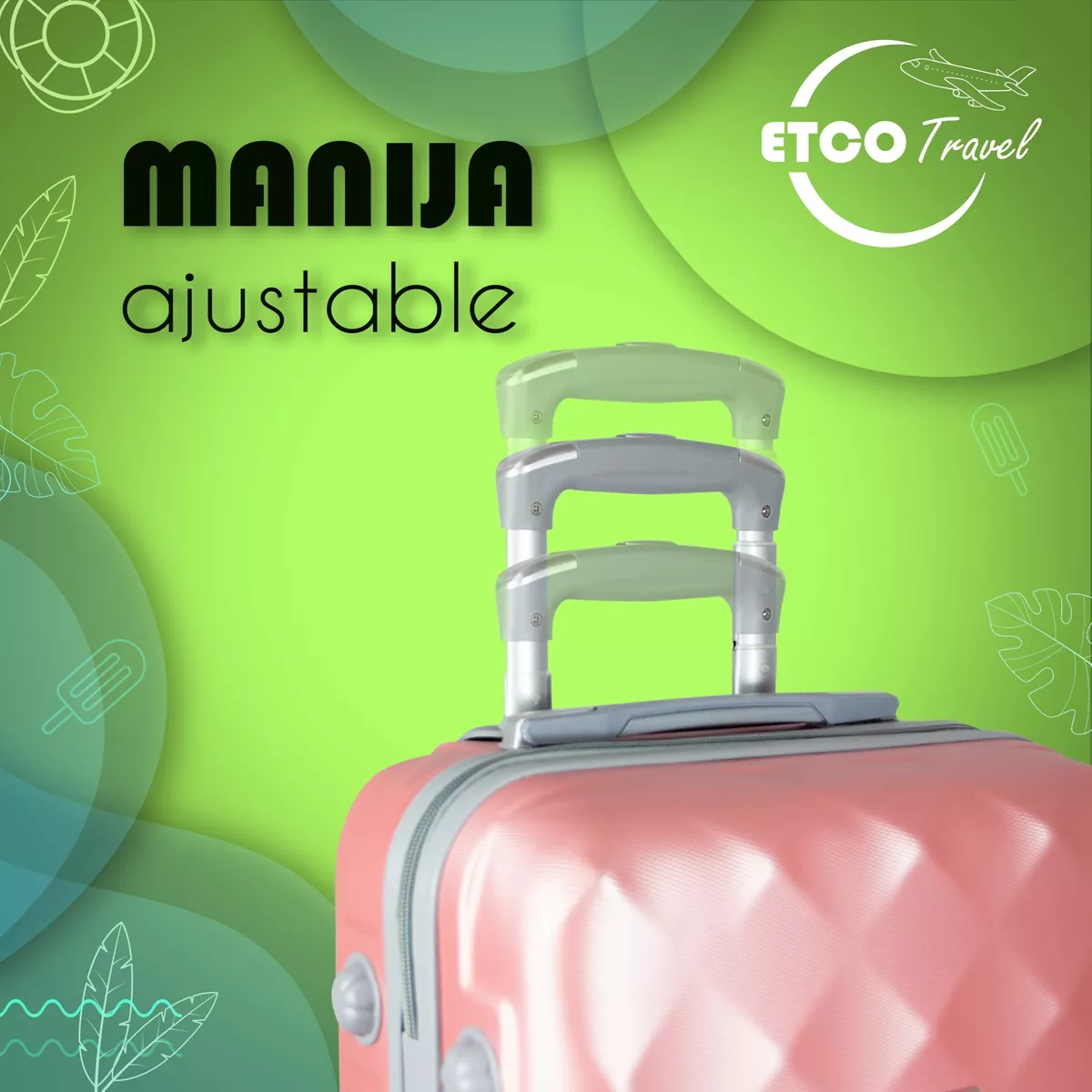 Maleta Con Ruedas Giro 360° De Viaje, 20 Pul Maletas Rigidas