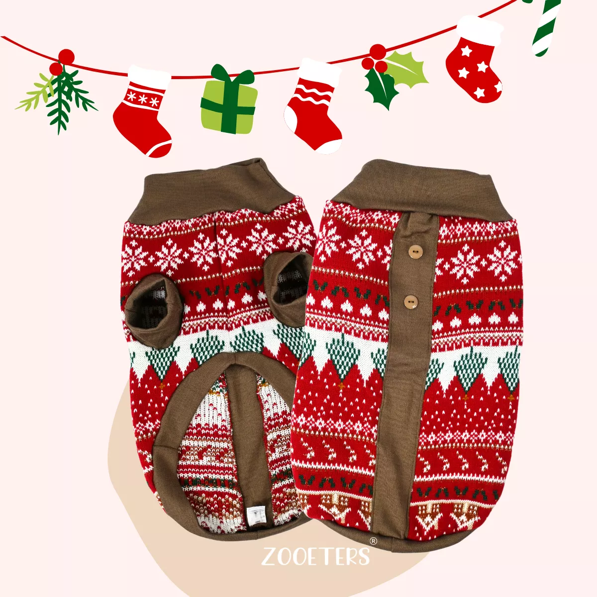 Sueter Navideño Perro Gato Razas Pequeñas Chico Zooeters