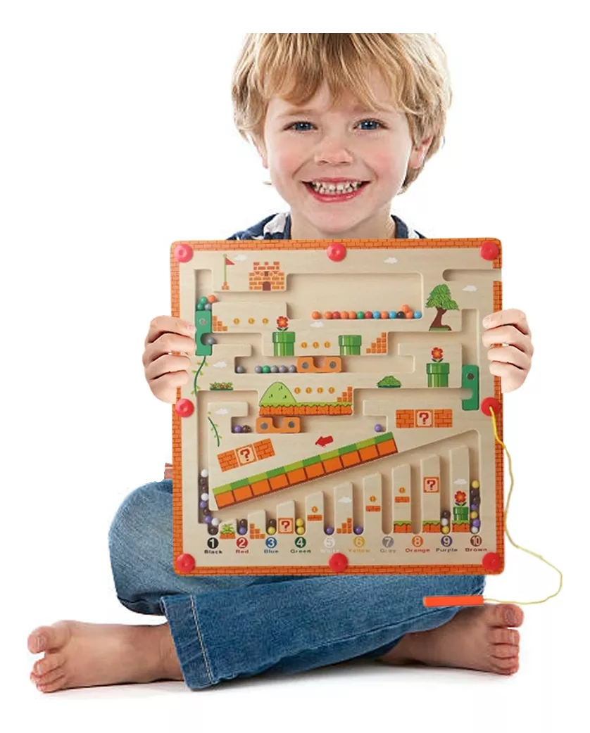 Juguete Did&aacute;ctico Tablero Magn&eacute;tico De Cuentas Para Ni&ntilde;os