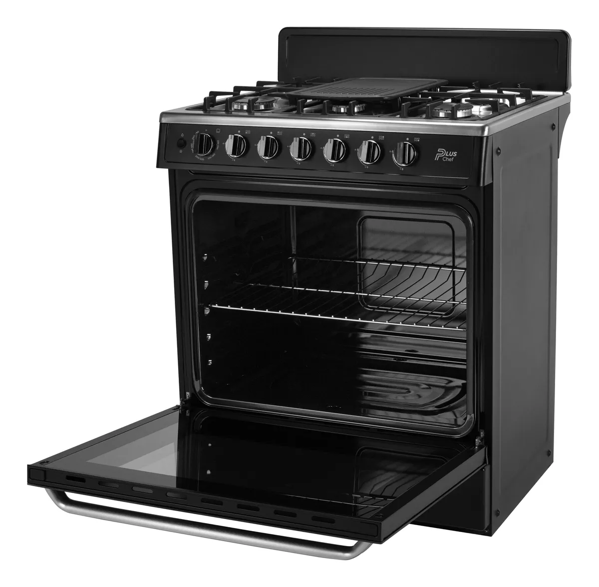 Estufa Midea De Piso Con Copete 30 Plus Chef Black