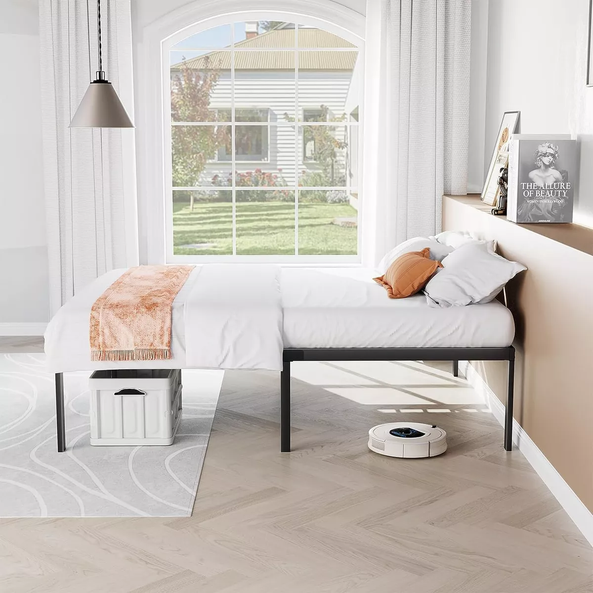 Base Cama Individual De Metal 14 Pulgadas 96*190.5*35.6cm