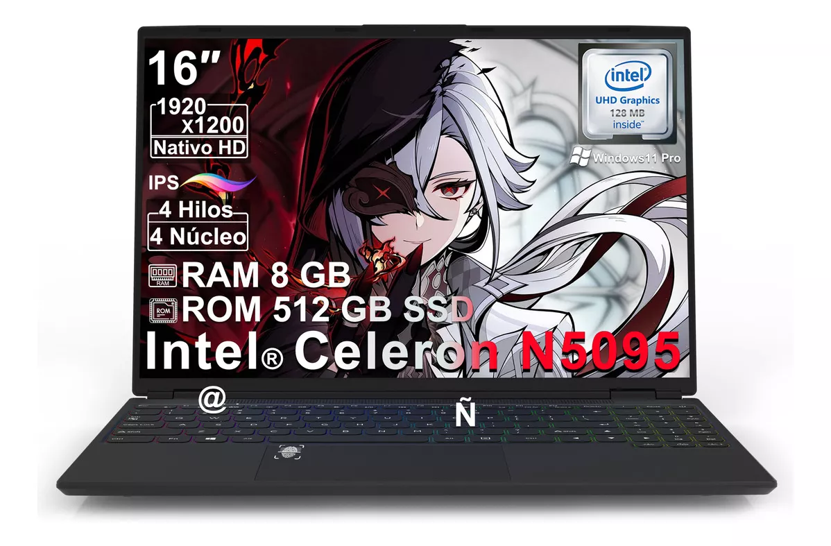 Ultrabook Bigview Xbook Plateado 16 Inch Laptop Gamer Intel Celeron N5095 Notebook 8gb De Ram 512gb Ssd Intel Uhd Graphics 600 Top 60 Hz 1920x1200px 16:10 Windows 11 Pro Plateada
