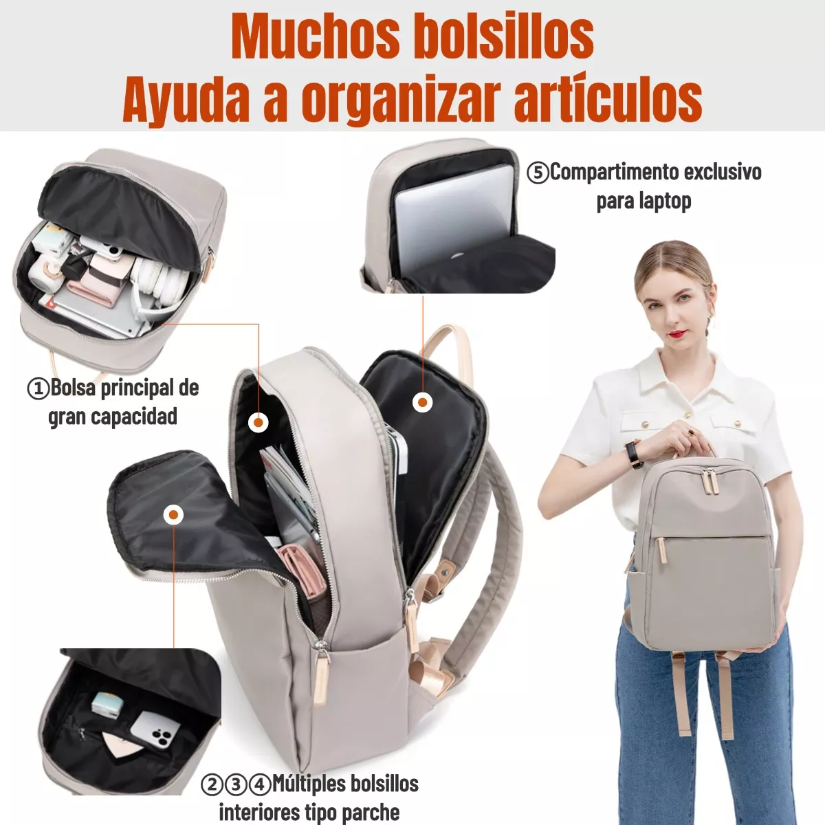 Mochila Para Laptop Mujer,mochila De Viaje Para Laptop 16 Pulgadas,mochilas Escolares,mochila De Negocios,mochila Blanca Rosa Negra,mochila Antirrobo
