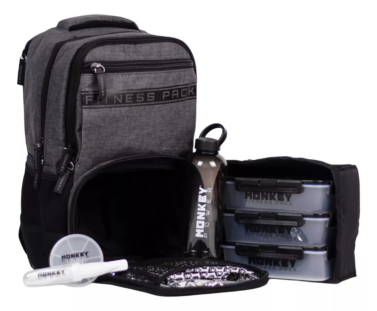 Mochila Fitness paquete Monkey Power Desmontable Recipientes