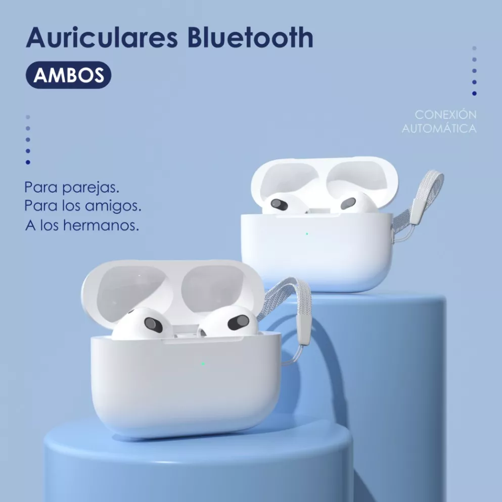2 Pcs Audífonos Bluetooth Compatible iPhone Xiaomi Android