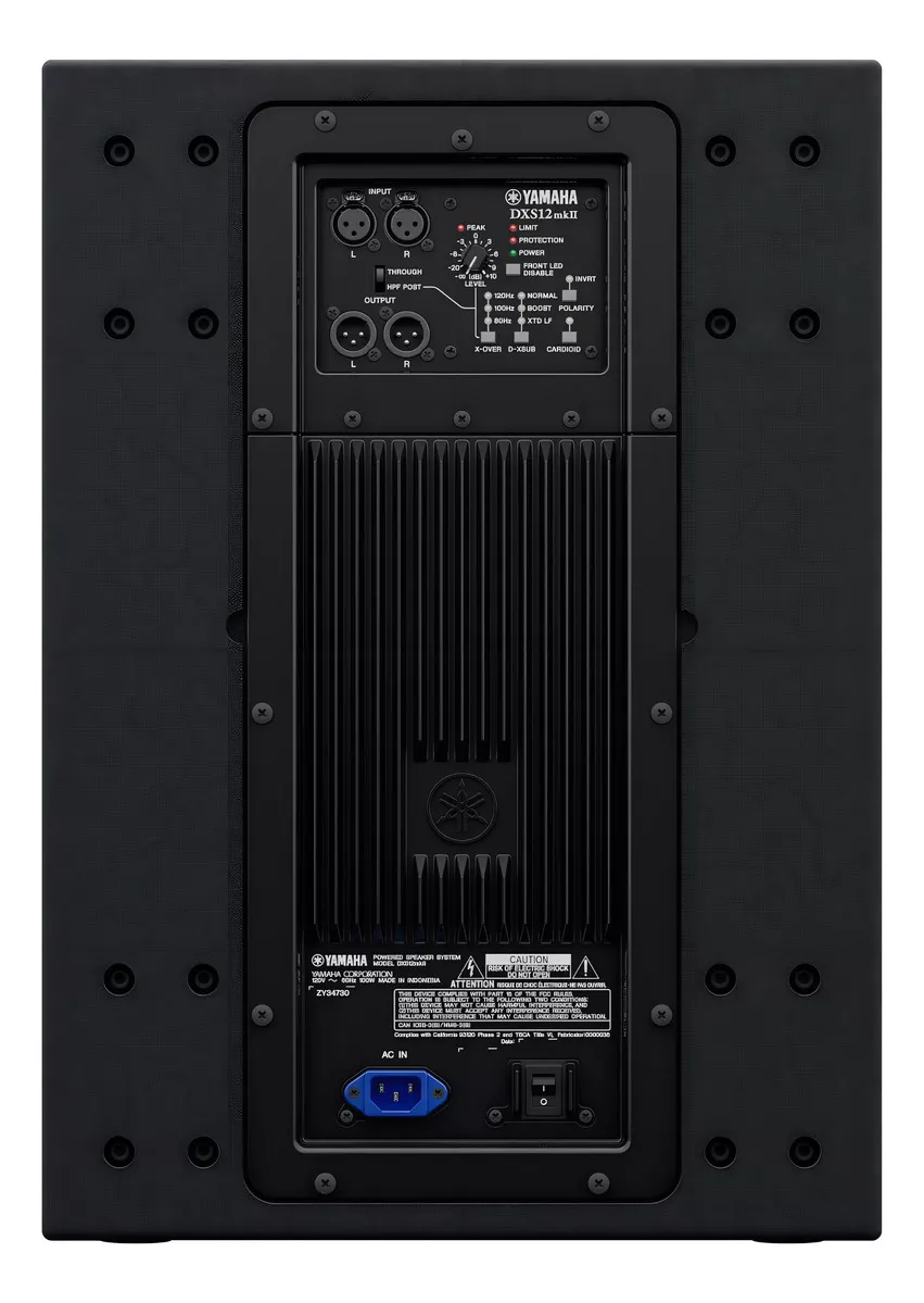 Bocina Yamaha DXS12mkII negra 127/220V