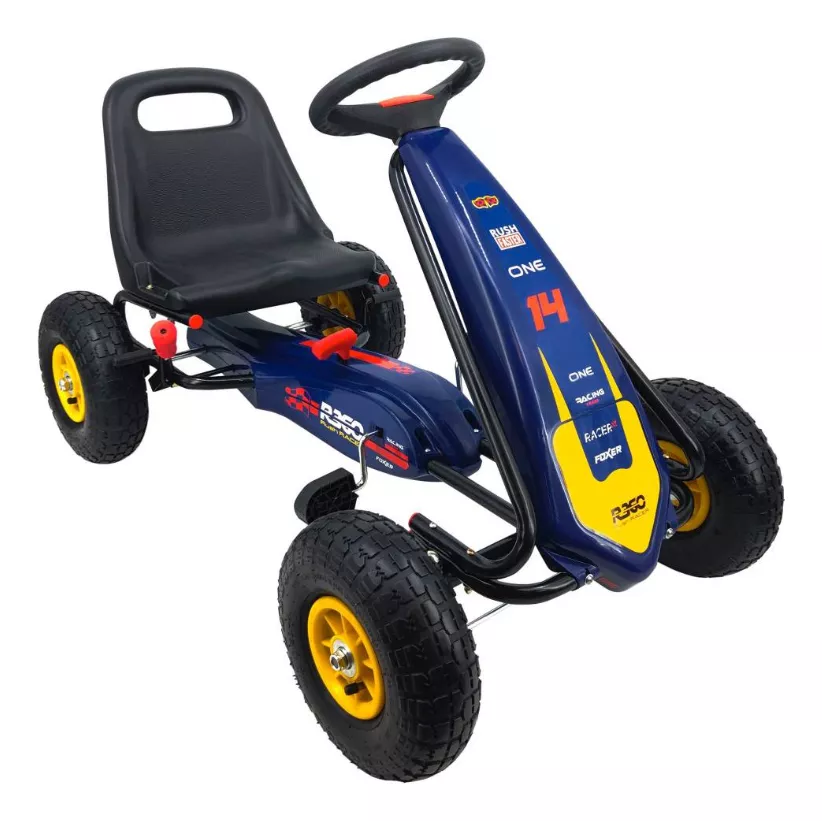 Carrito Montable Pedales Tipo Kart Con Llantas Inflables