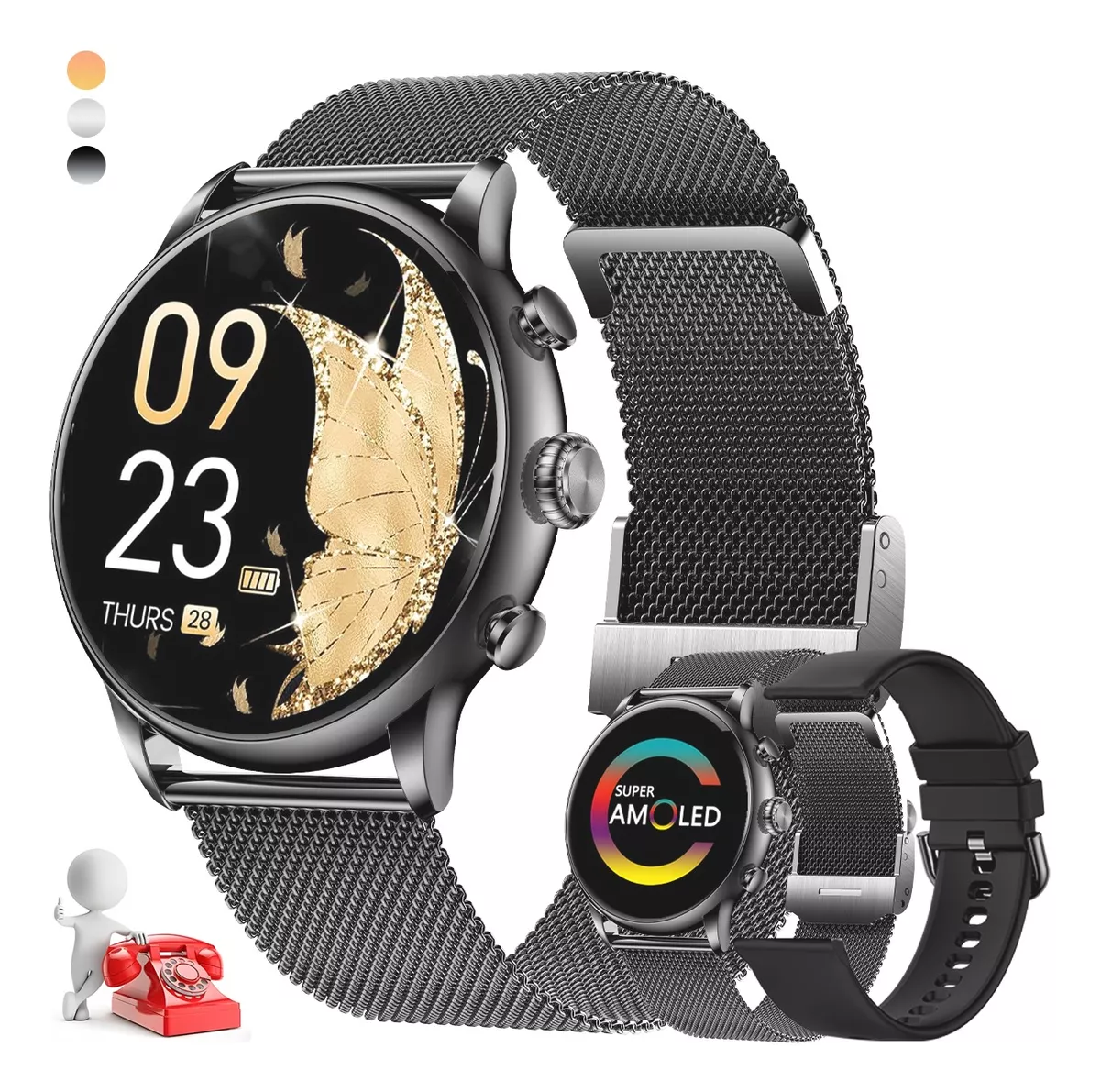 Smartwatch Mujer Amoled Reloj Inteligente Bluetooth Llamada