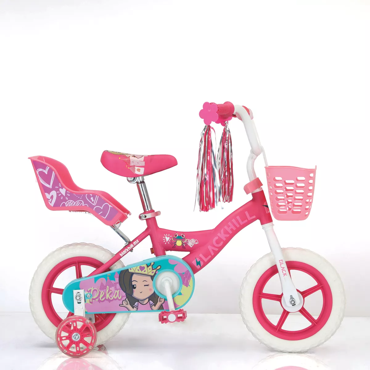 Bicicleta Infantil Peka R-12 Rosa Pastel.