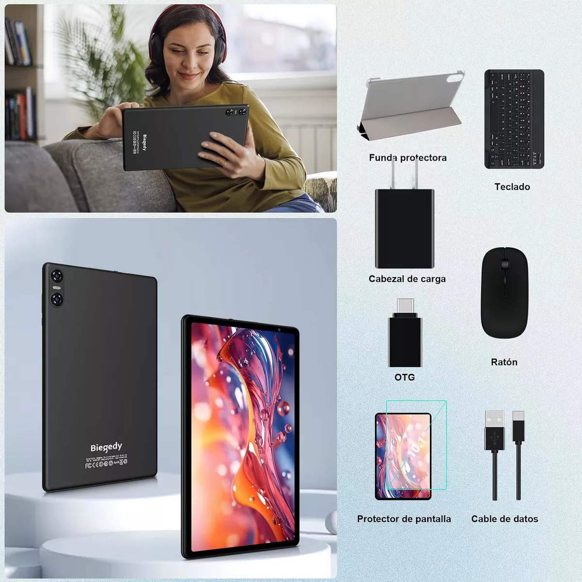 Android 14 Tablet 20+128gb 5g Economicas Tablets Con Teclado
