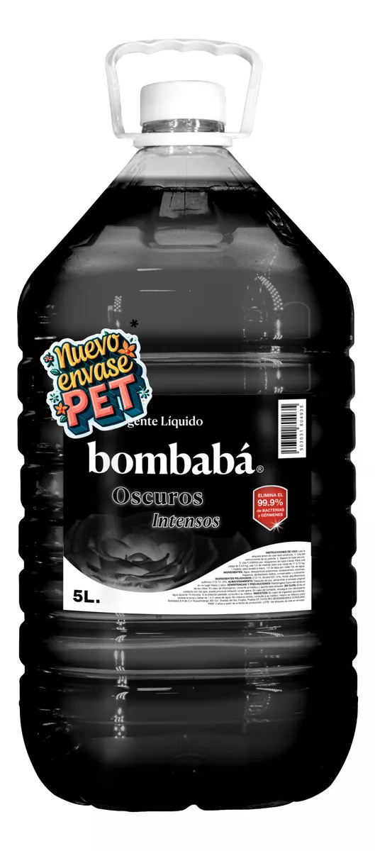 Detergente Liquido Bombaba Para Ropa Oscuros Negra 5 Litros