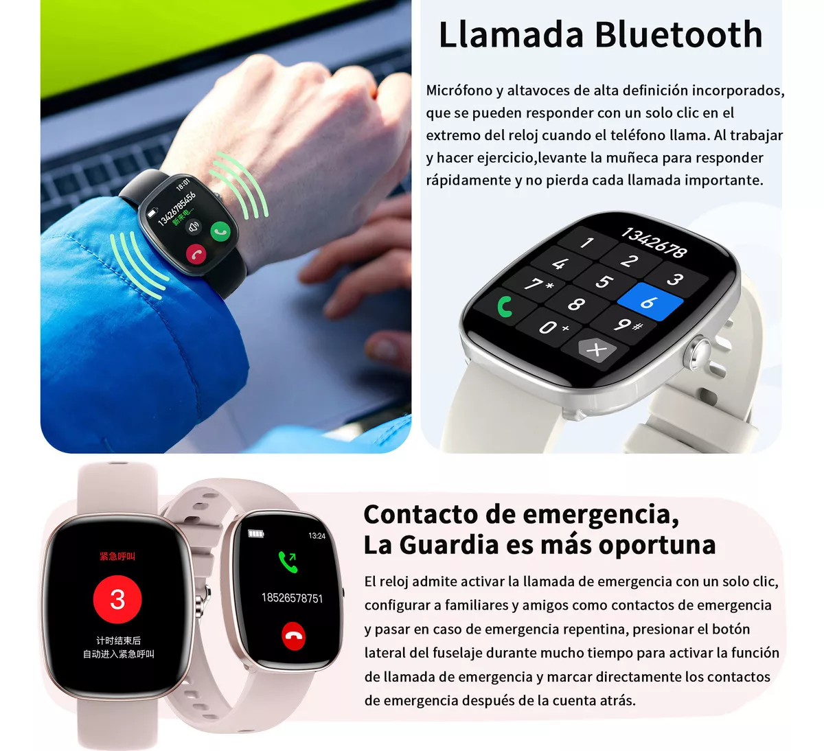 1.83reloj Inteligente Mujer Asistente De Voz Bluetooth Llam