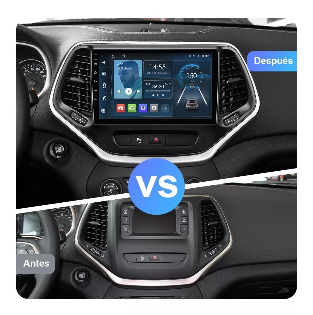Estéreo 1+32g Gps Cámara Para Jeep Cherokee 5 Kl 2014-2018