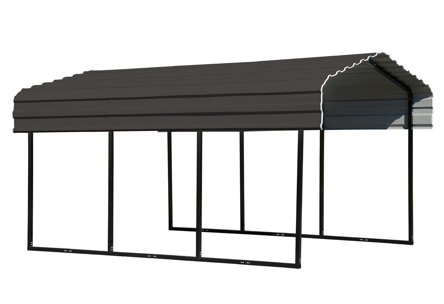 Arrow Refugio multiusos de metal de acero galvanizado resistente, sombra, cochera, 10 x 15 x 7 pies, 10' x 15' x 7'