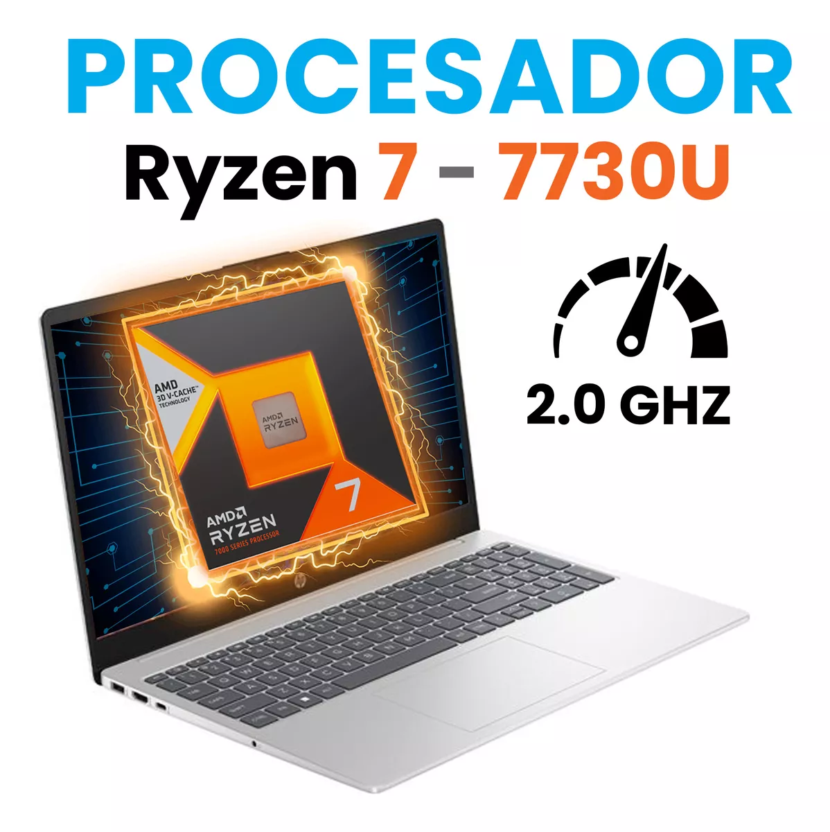 Laptop Hp 15.6 Ryzen 7 S7 16gb Ram 512gb Ssd + oficina 365