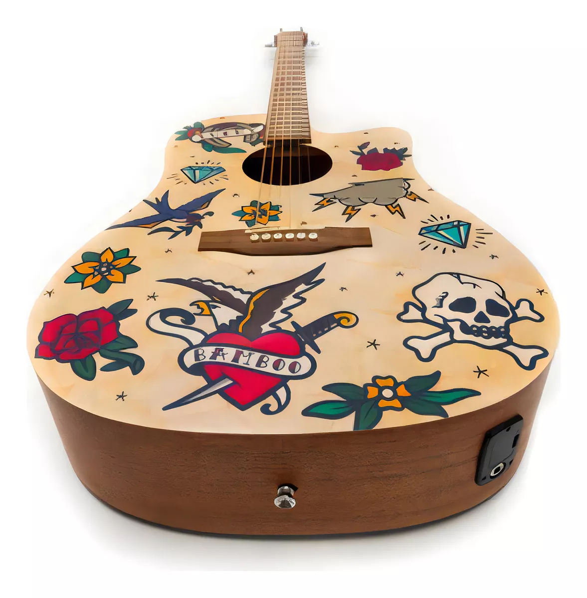 Guitarra Electroacustica Bamboo Harmony Old School 41 Con Funda