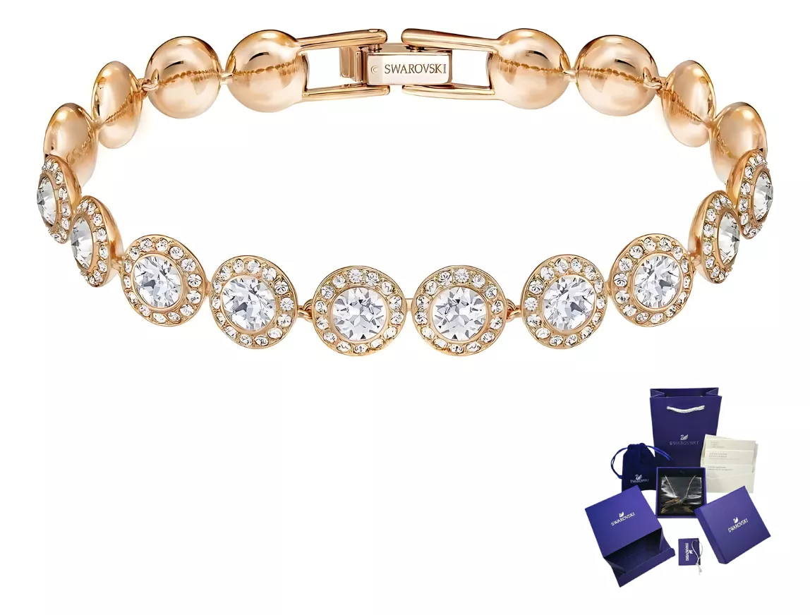 Pulsera Cristal Swarovski Tenis Angelic Halo + kit Regalo