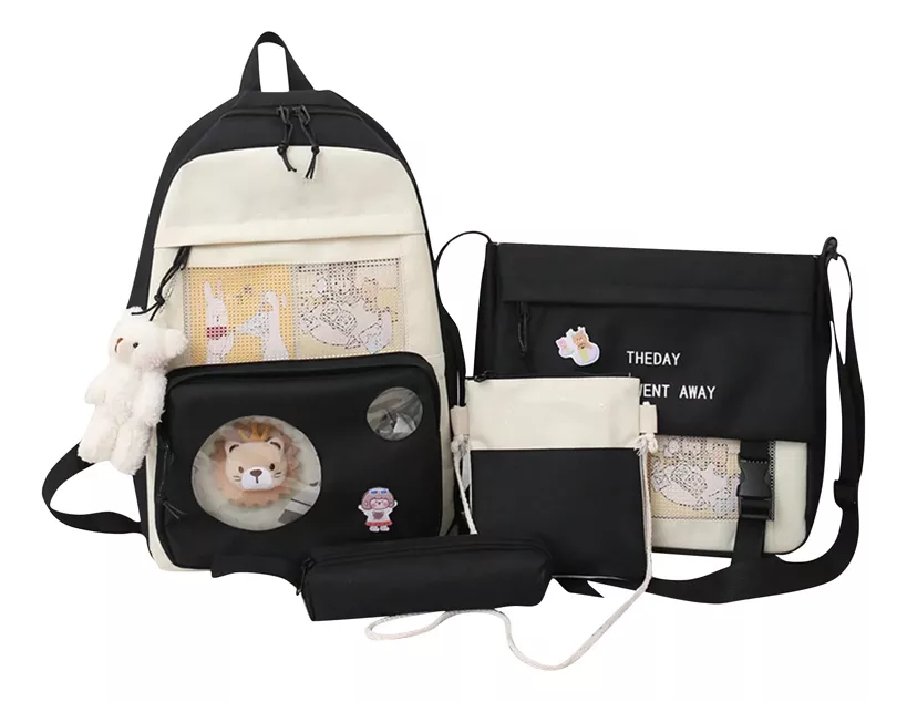 Mochilas Escolares Ni&ntilde;o Para Ni&ntilde;as Set De 4 Piezas.