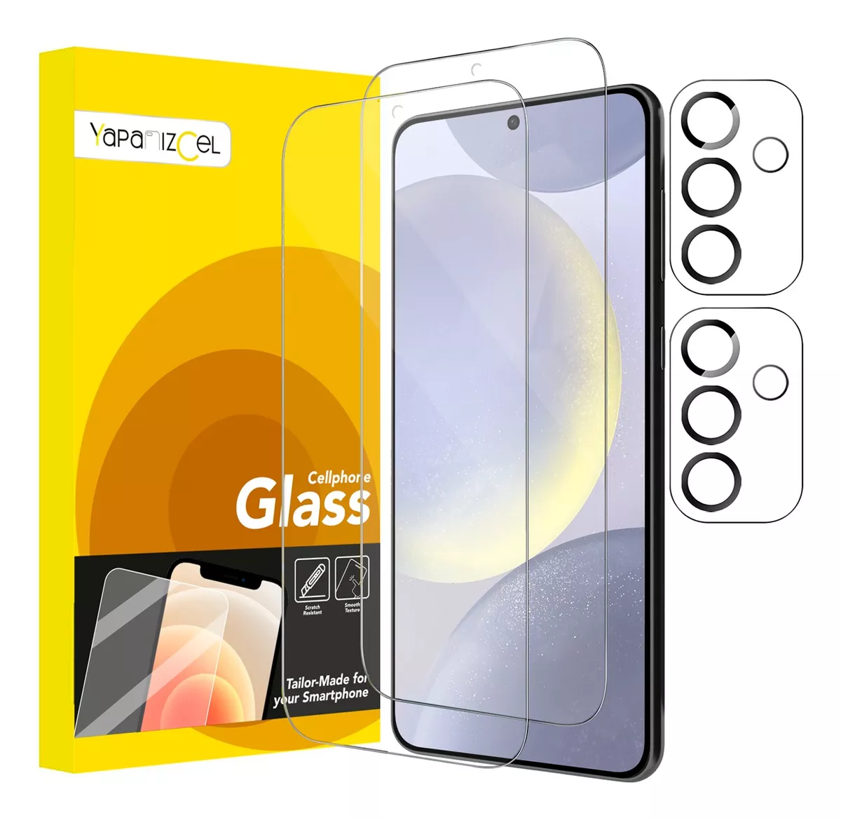 paquete 2 Unidades Mica Cristal Templado + 2 Micas Para Cámara