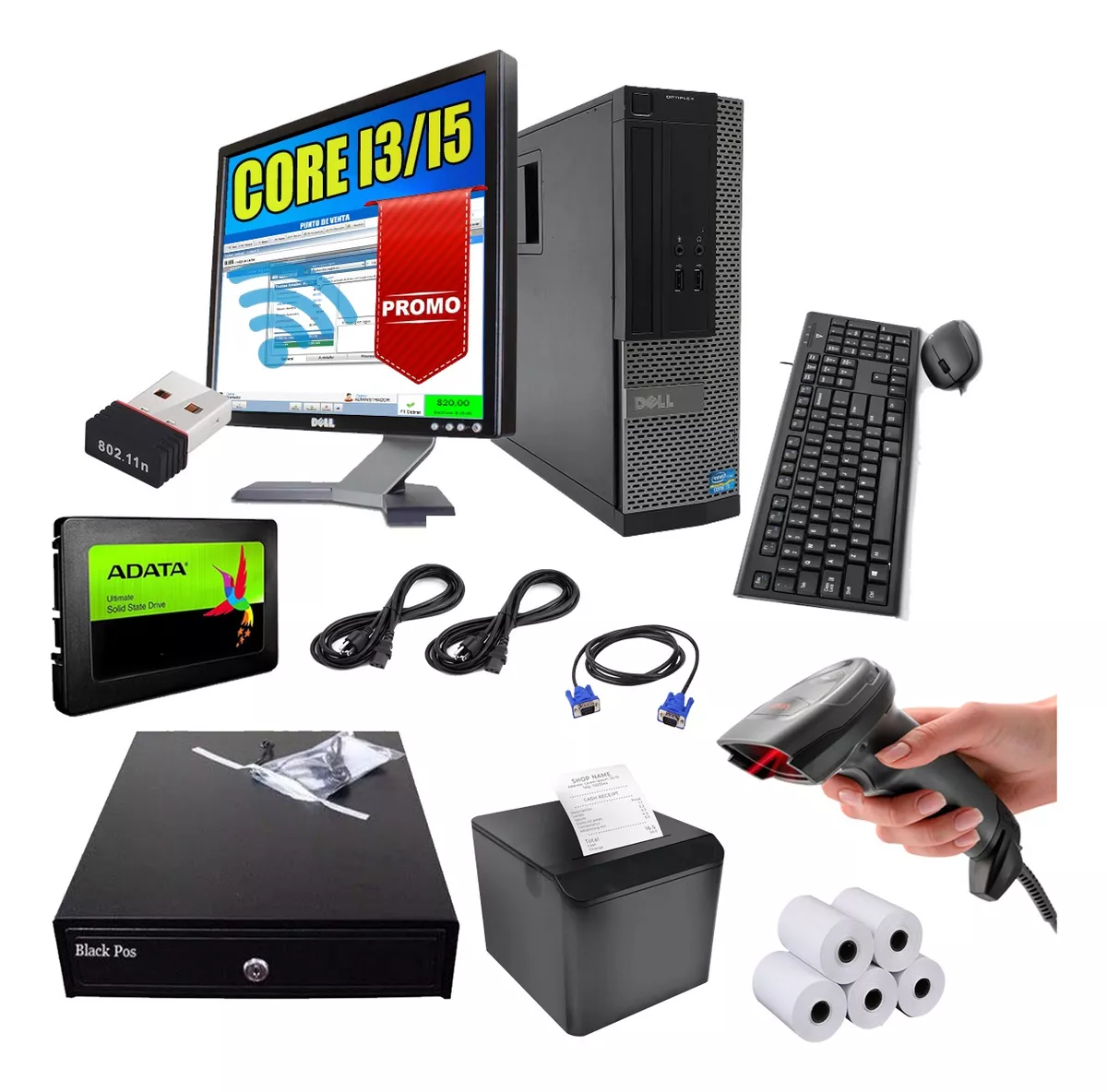 kit Punto De Venta Pc Intel Core I5 + Cajon Lector Impresora