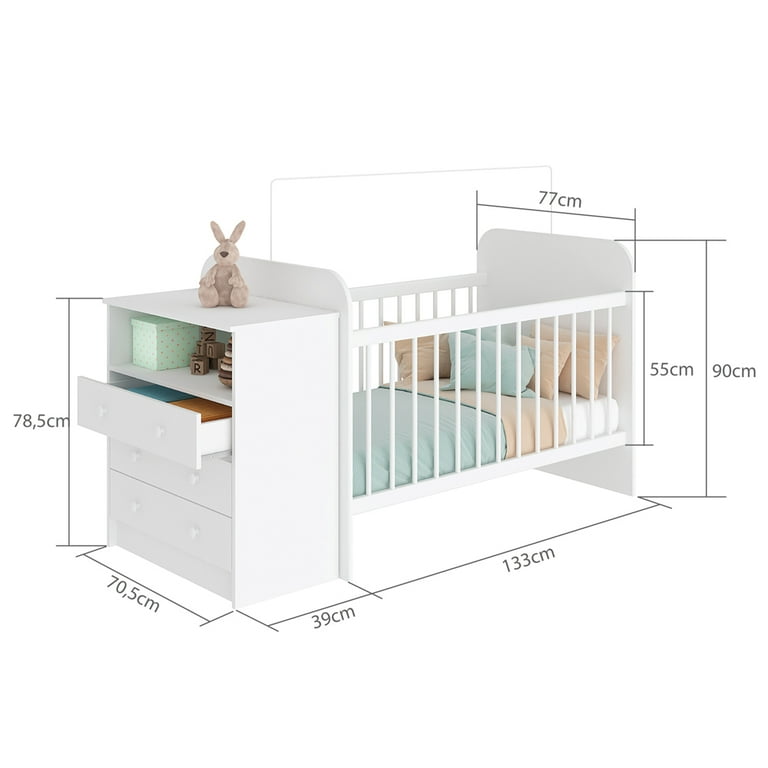 Cuna Con Comoda Skal Blanco Premium BB04
