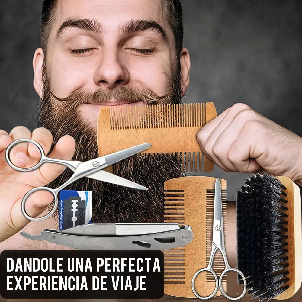 kit Barba Cuidado Para Hombres, Herramientas De Aseo 12pcs