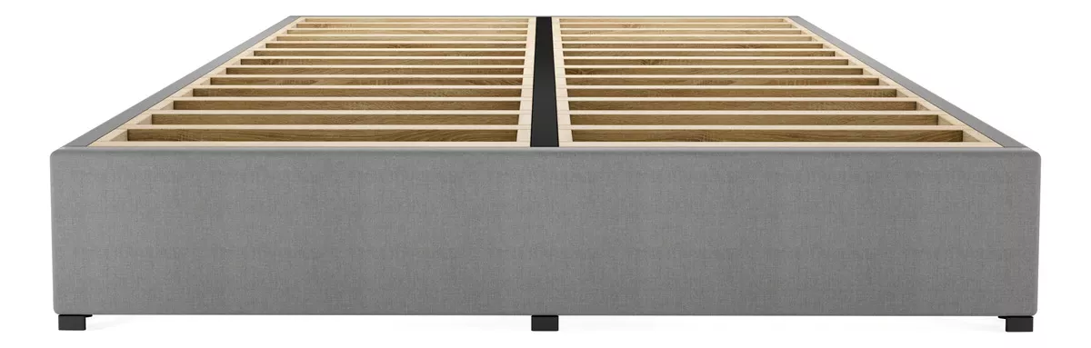 Base Cama Box Madera Tapiz King tama&ntilde;o color Gris