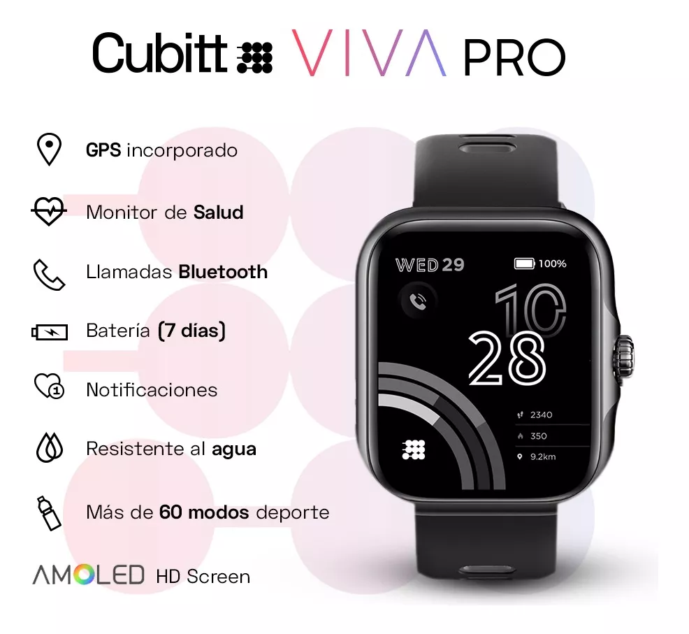 Smartwatch Reloj Inteligente Bluetooth Cubitt Viva Pro