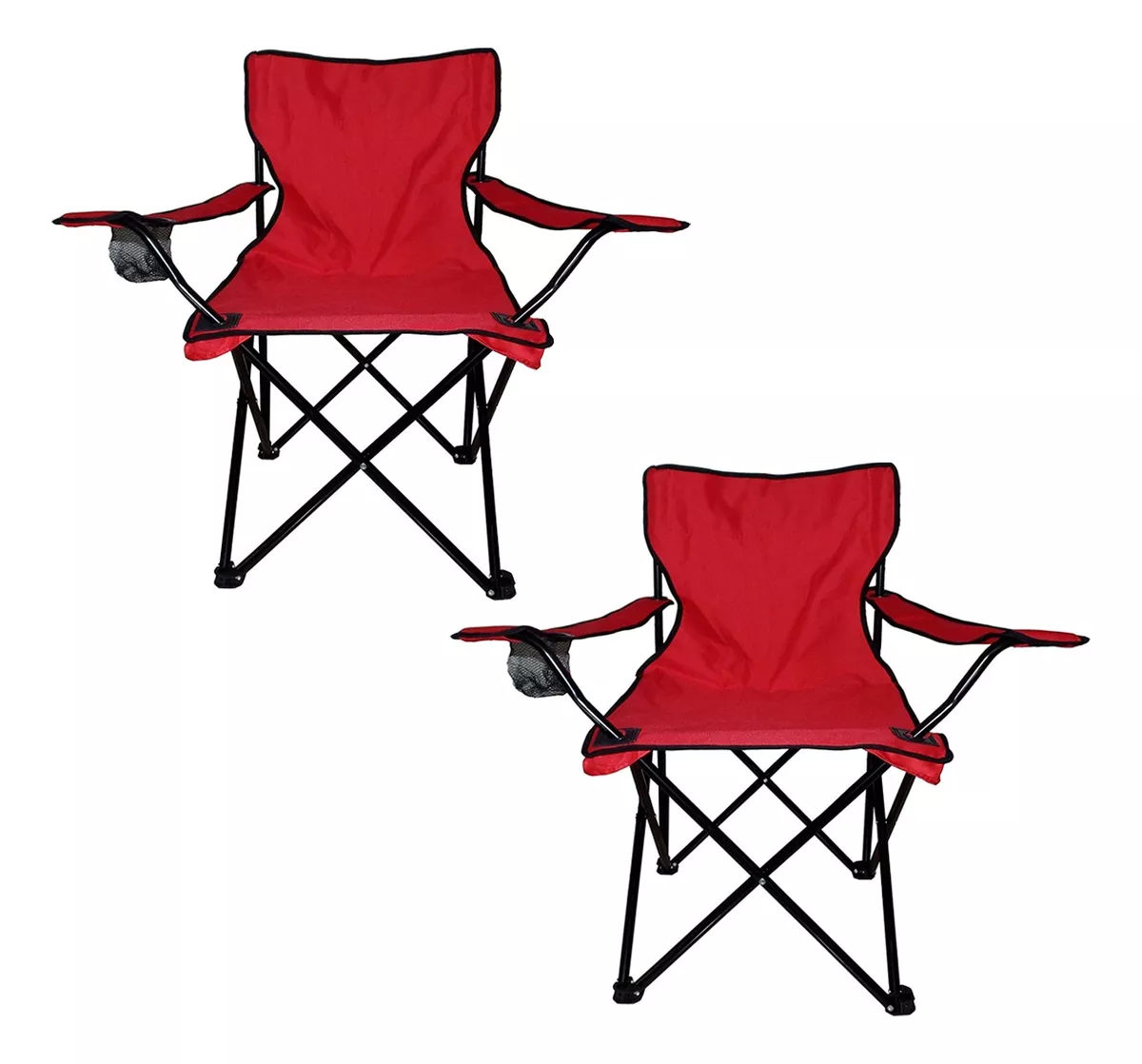 kit 2 Sillas Plegables Camping Jardín Playa Alberca Pesca