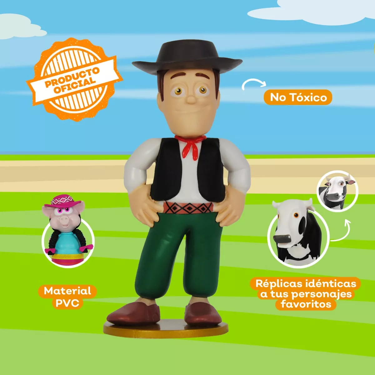 La Granja De Zenon 12 Figuras De Juguete + Lonchera Metálica