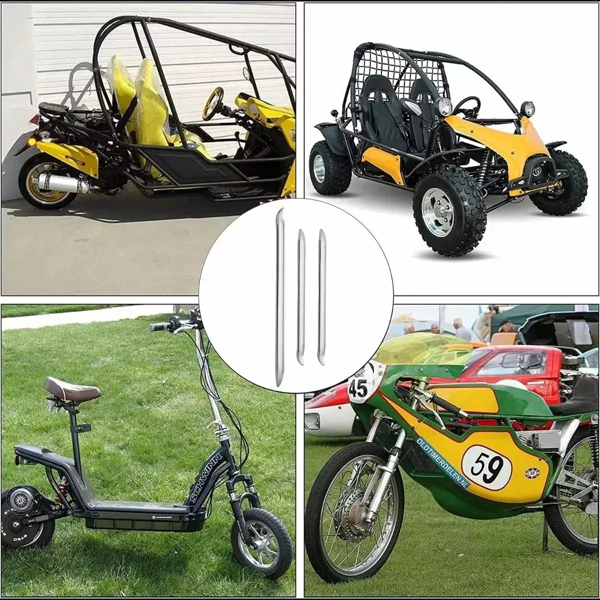 3 Pcs Espatulas 30/40cm Para Desmontar Llanta De Moto Auto