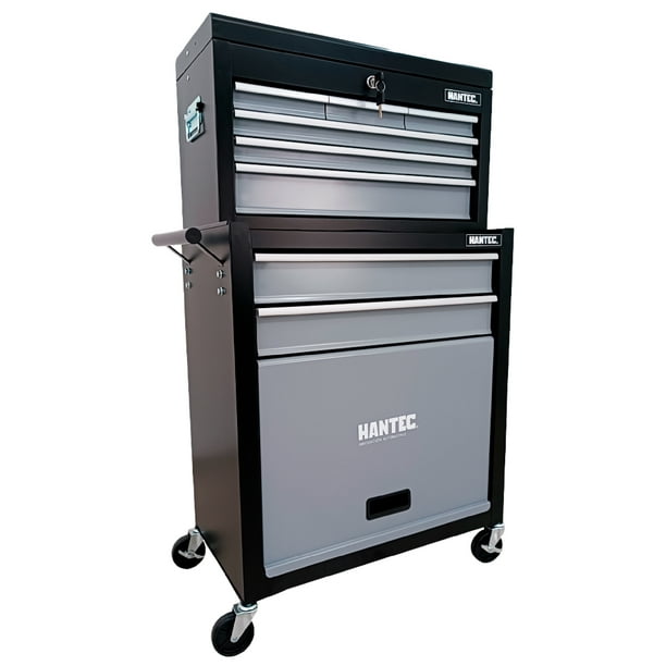 Caja de Herramientas y Gabinete m&oacute;vil gris 9 cajones para herramienta automotriz Hantec Herramienta