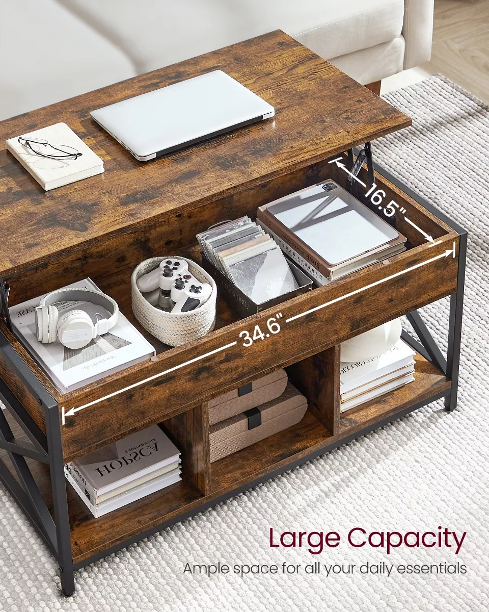 Mesa De Centro Vasagle Elevable Para Salón
