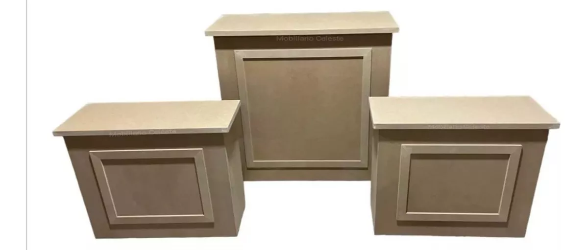 kit 3 Mesas Abatibles Candy Bar Mdf