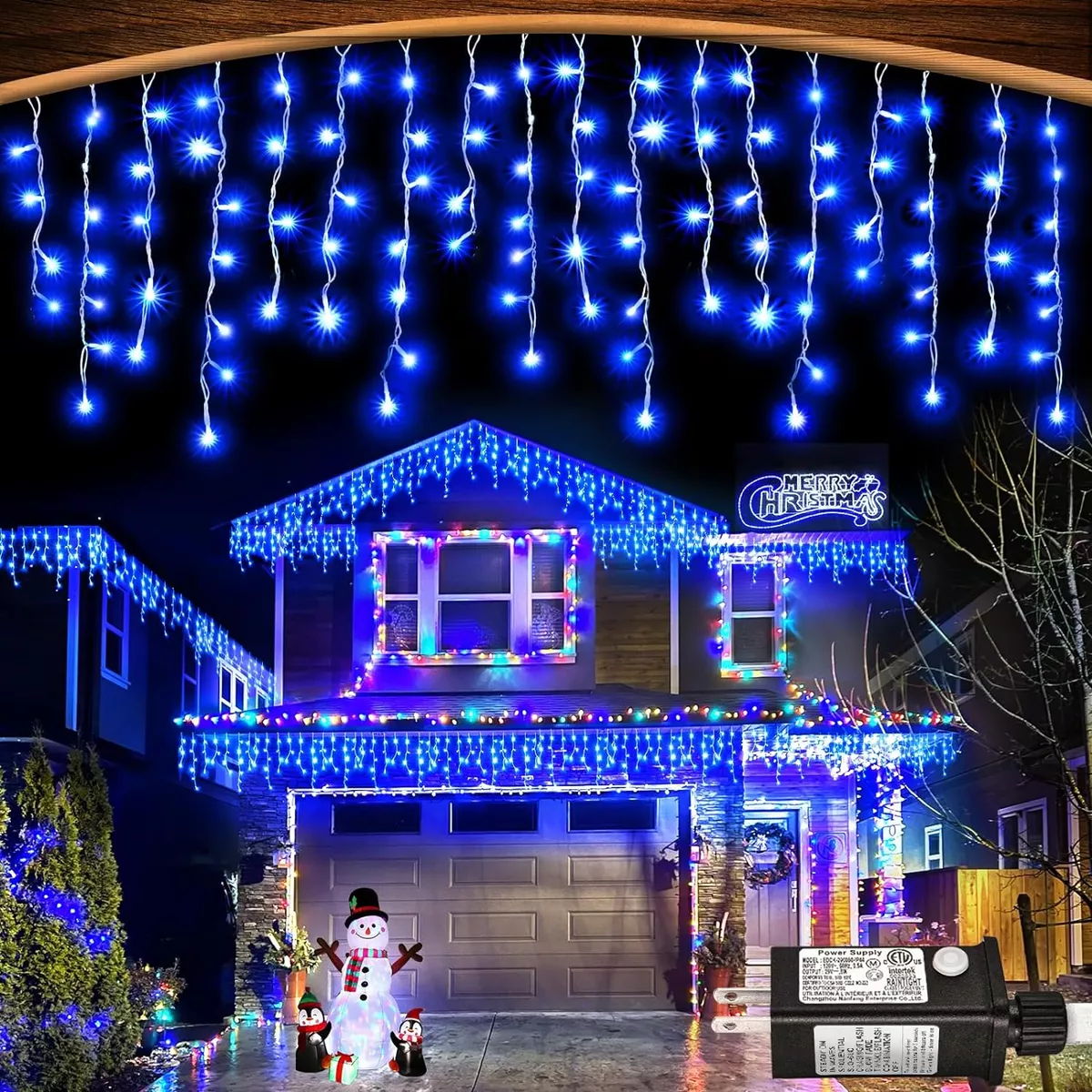 2pcs Serie Navide&ntilde;&plusmn;a Cascada 100 Led 3m Diferentes Colores