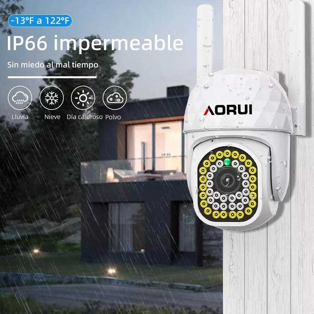 2pcs Cámara De Seguridad Hd Wifi De Visión Nocturna Alarma