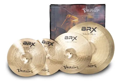 Set De Platillos Para Batería Vansir 4 Pcs Mas Funda V-brx