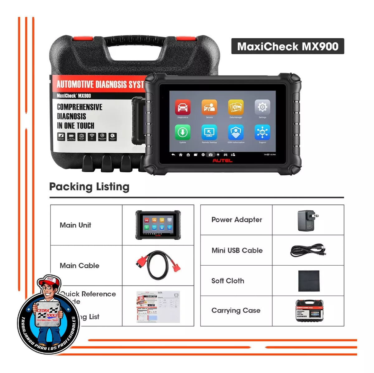 Escáner Automotriz Autel Maxicheck Mx900 Bidireccional