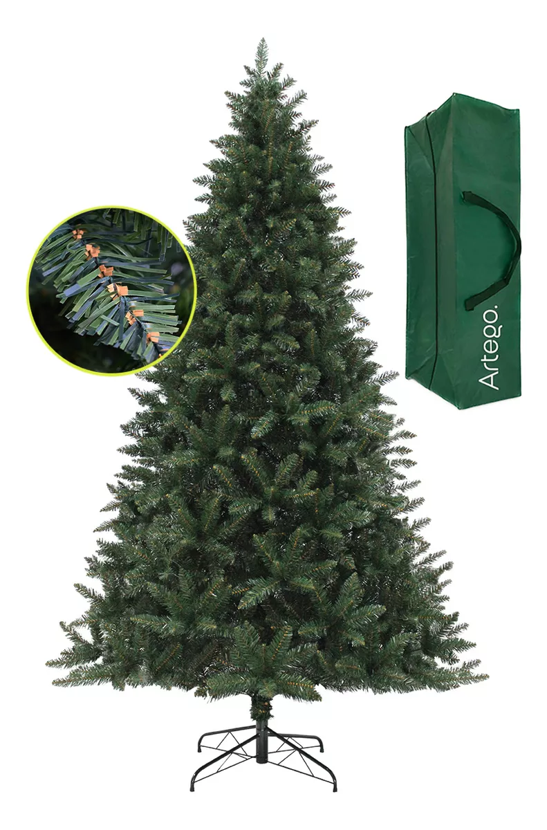 &Aacute;rbol De Navidad Tipo Paraguas Frondoso 220cm + Maleta