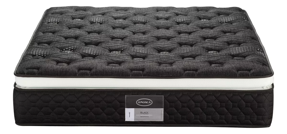 Colchón America Black Queen tamaño Medio Pilow Top