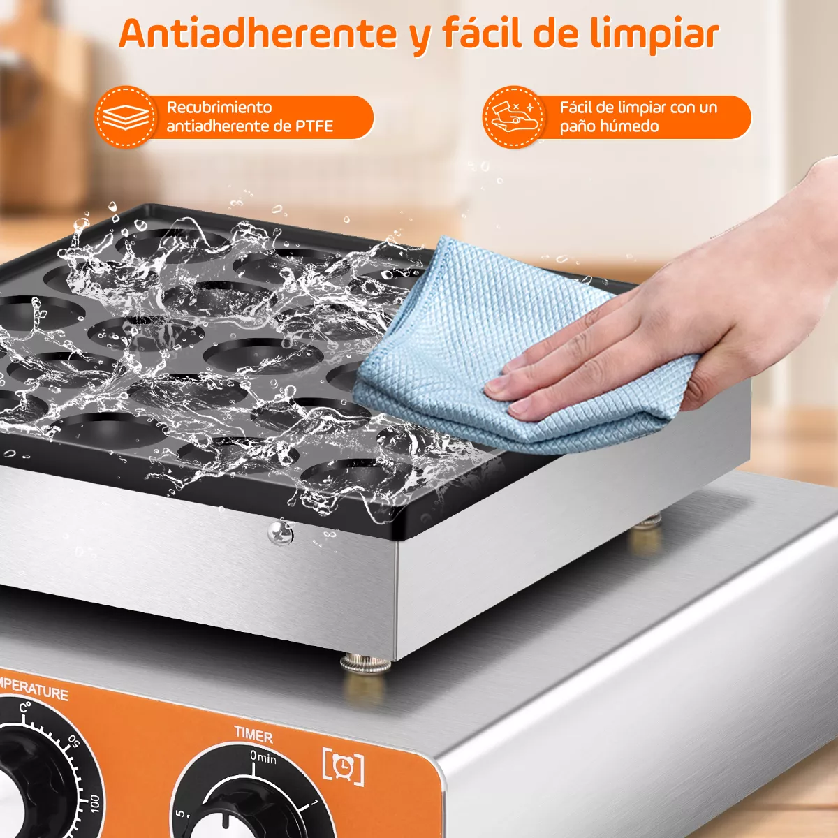 Máquina Eléctrica Industrial Mini Hotcakes 25pc Cronometrado