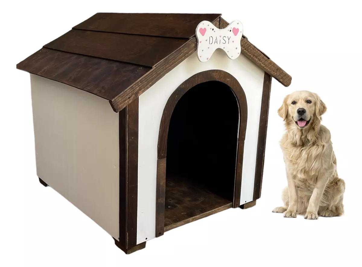 Casa Para Perro Grande 95cm X 90cm X 80cm Incluye Nombre