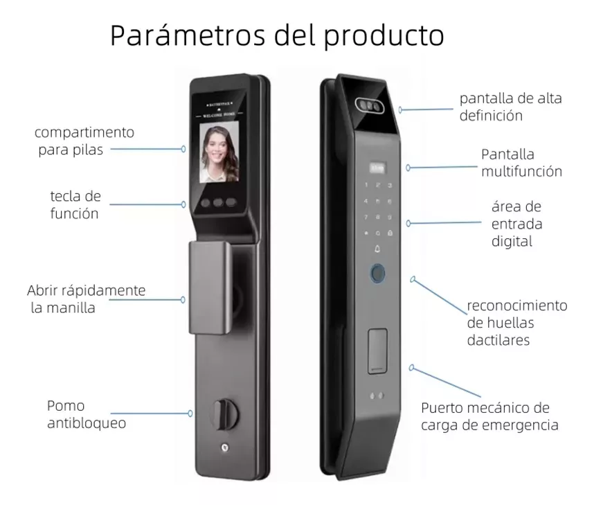 Cerraduras Digitales Inteligente Seguridad Huella Con Cámara