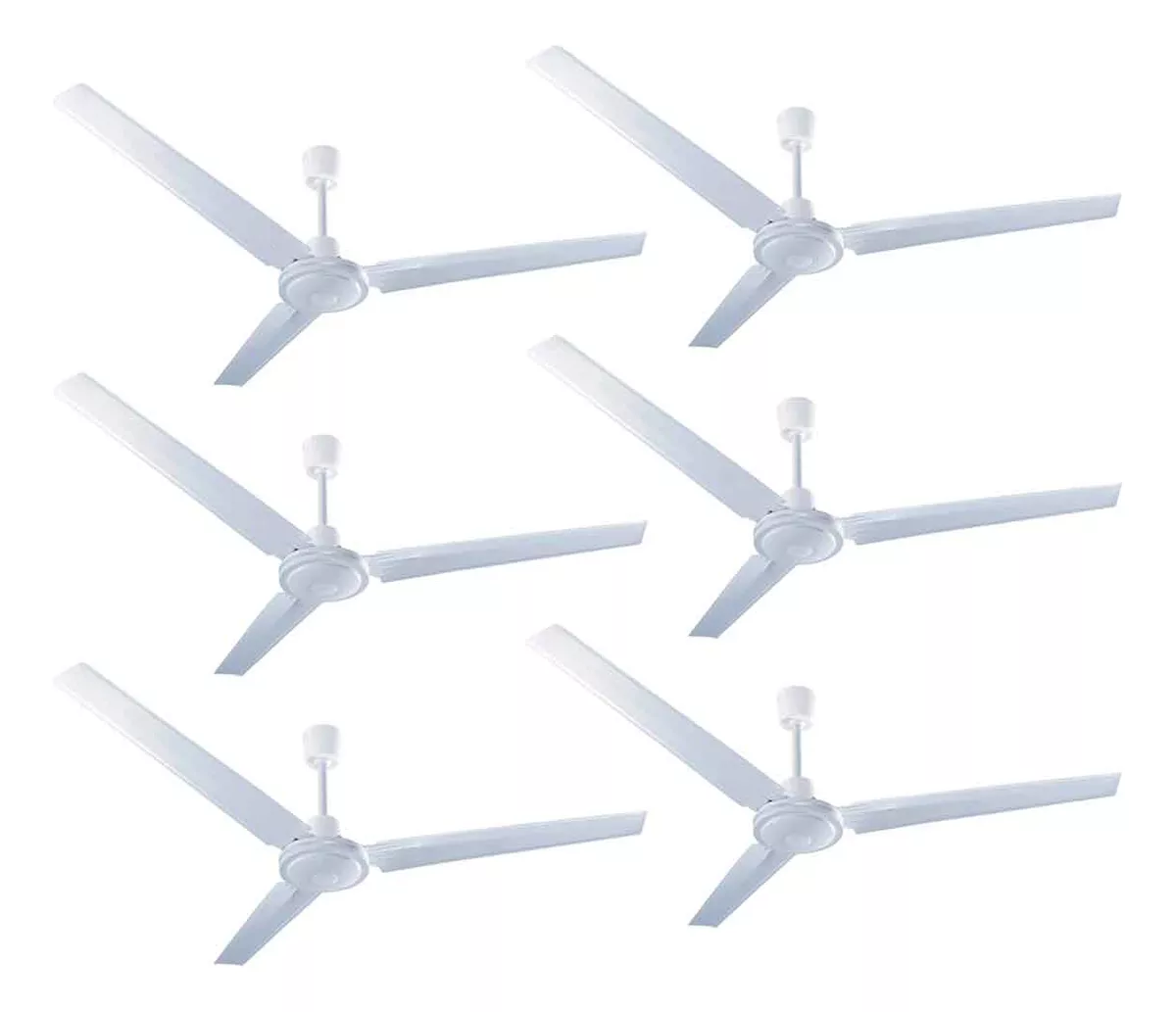 6pack Ventilador Techo Benelux Motor Grande Blanco Tipo Vec