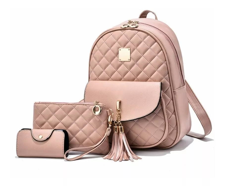 kit Mochila Moda Casual Bolso Impermeable Casual Para Mujer