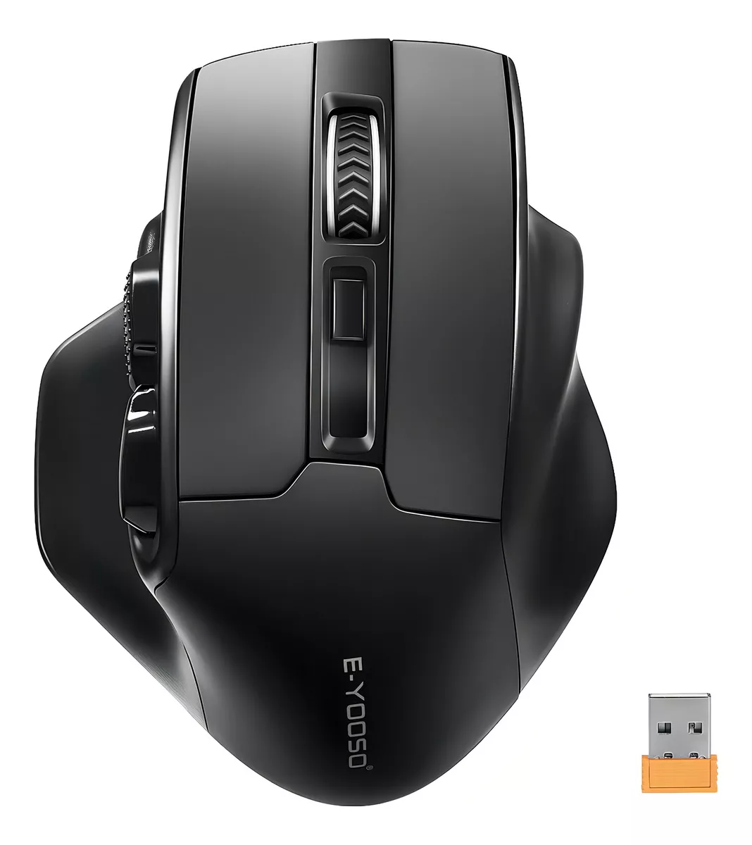 TERPORT Mouse Inal&aacute;mbrico Bluetooth/usb F30, 8 Botones Con Avance Y Retroceso, Mouse Oficina Ergonomico De 4800 Dpi Con 5 Niveles Ajustables Para Trabajos, Ahorro De Energ&iacute;a Inteligente